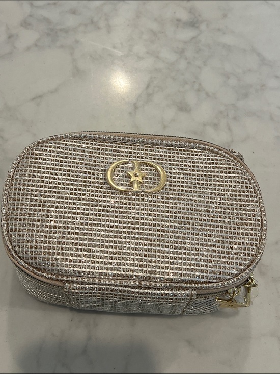Dior Handbags - Dior Metallic Gold Glitter Cosmetic Pouch with Star Emblem GWP